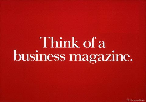 Pense em uma revista de negócios - The Economist
